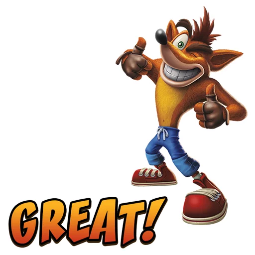 👍 Стикер «Crash Bandicoot N. Sane Trilogy» для Telegram