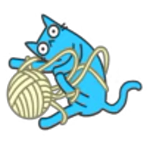 🧶 Эмодзи «Blue Cat» для Telegram