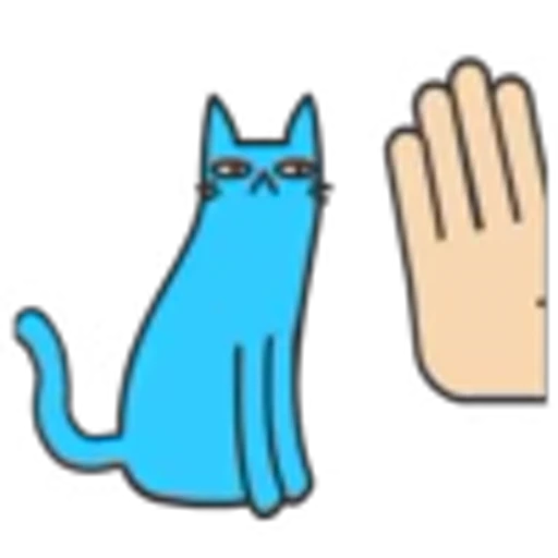 🫸 Эмодзи «Blue Cat» для Telegram
