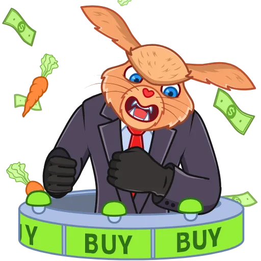 Стикерпак Crazy Bunny для Telegram — скачать