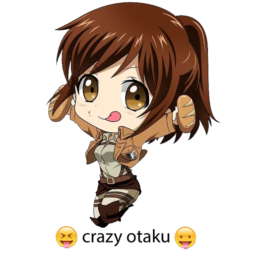 Стикерпак "attack on titan"crazy otaku для Telegram — скачать