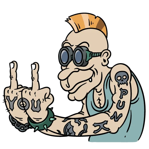 🖕 Стикер «crazy people» для Telegram