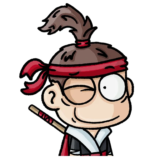 😉 Стикер «Самурай» для Telegram