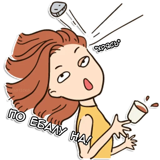 👊 Стикер «Crazy тян» для Telegram