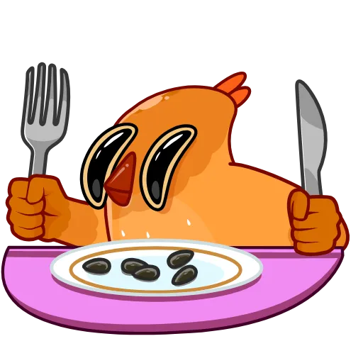 🍽 Эмодзи «Безумная Клунька» для Telegram
