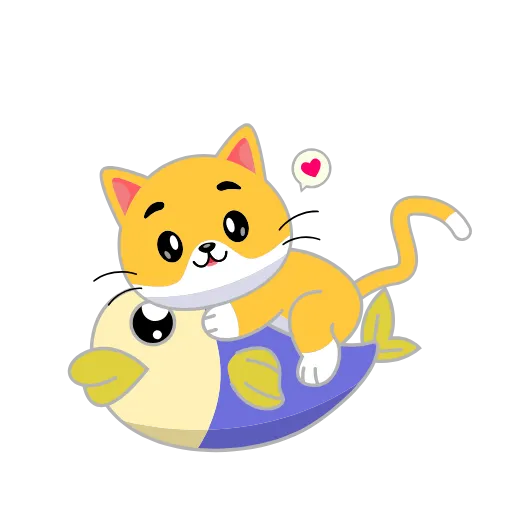 🐠 Эмодзи «Кот Жёлтый» для Telegram