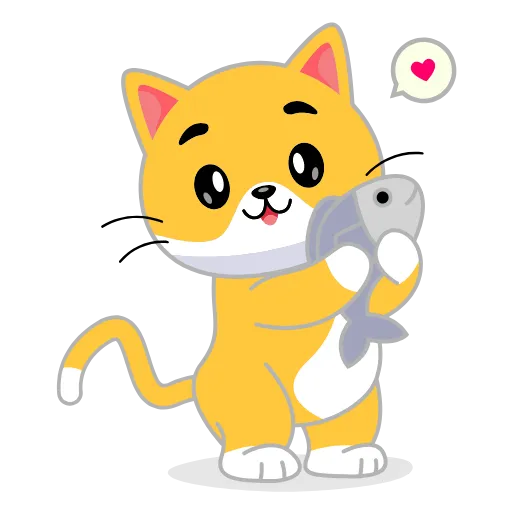 🐠 Эмодзи «Кот Жёлтый» для Telegram