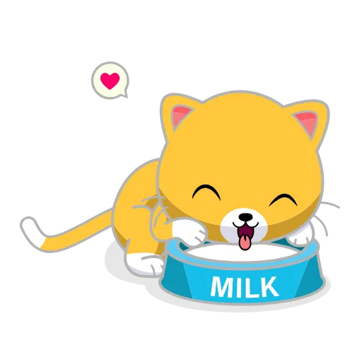 🥛 Эмодзи «Кот Жёлтый» для Telegram