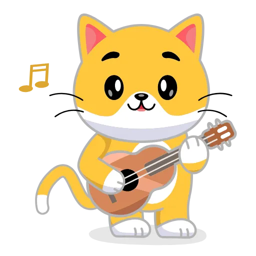 🎸 Эмодзи «Кот Жёлтый» для Telegram