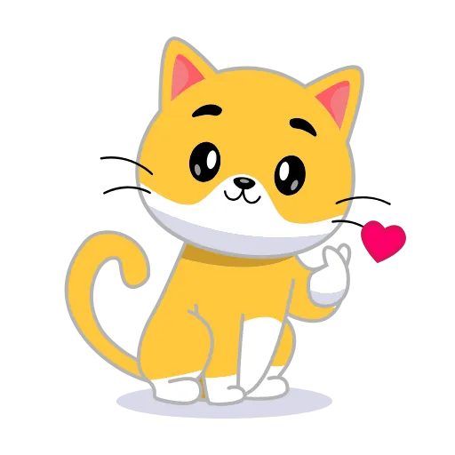 💖 Эмодзи «Кот Жёлтый» для Telegram