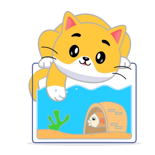 🐠 Эмодзи «Кот Жёлтый» для Telegram