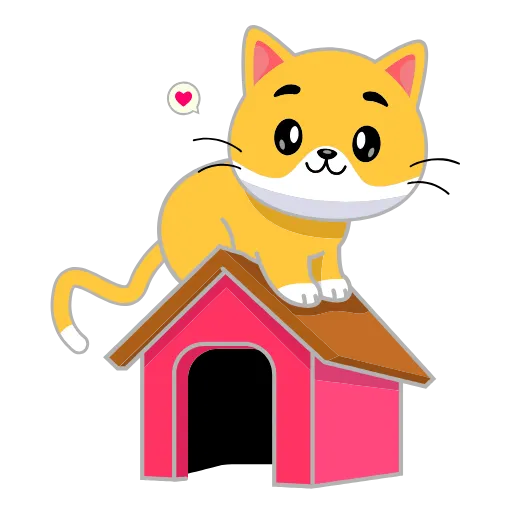 🏚 Эмодзи «Кот Жёлтый» для Telegram