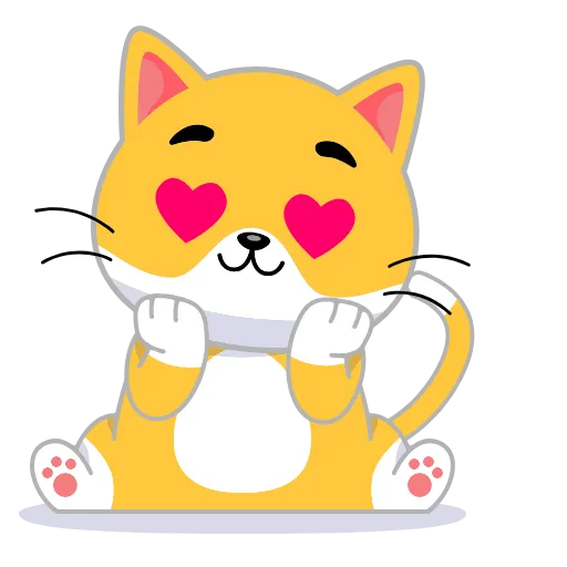 Эмодзи Кот Жёлтый для Telegram — скачать