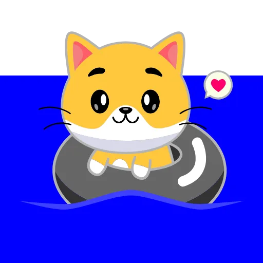 🌊 Эмодзи «Кот Жёлтый» для Telegram
