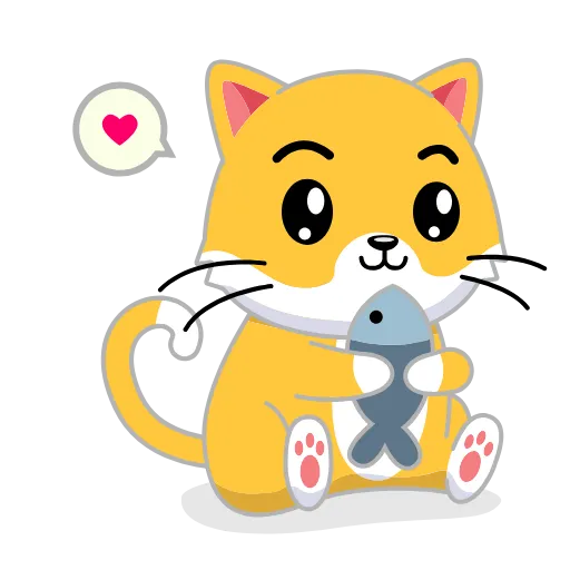 🐟 Эмодзи «Кот Жёлтый» для Telegram