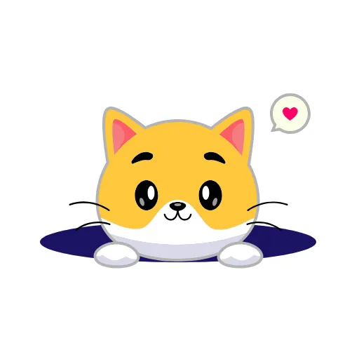 💖 Эмодзи «Кот Жёлтый» для Telegram