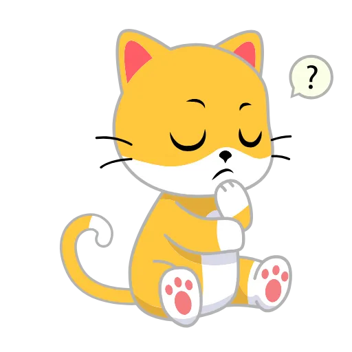❓ Эмодзи «Кот Жёлтый» для Telegram