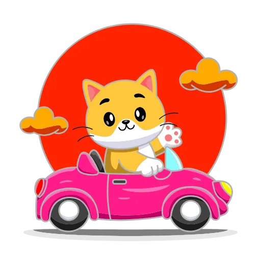🚘 Эмодзи «Кот Жёлтый» для Telegram