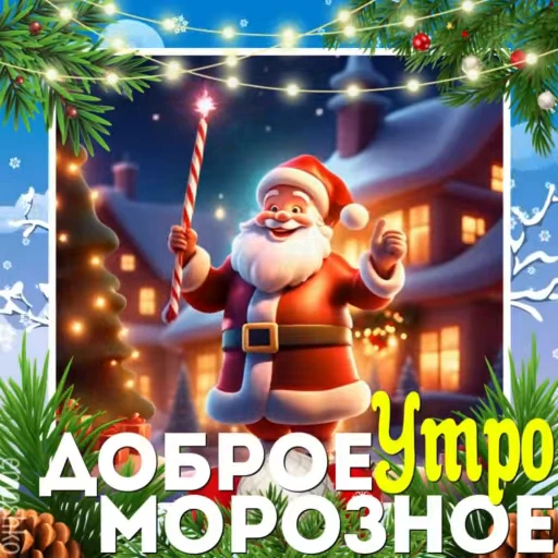 🎅 Стикер «Утро и День» для Telegram