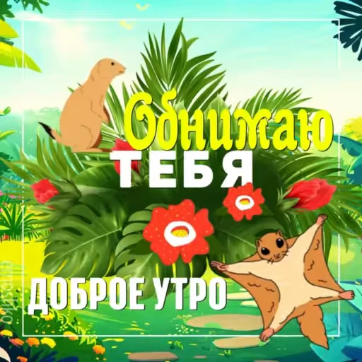 🤗 Стикер «Утро и День» для Telegram
