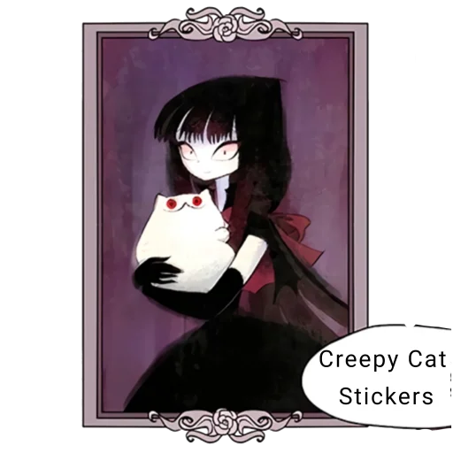 Стикерпак Creepy Cat для Telegram