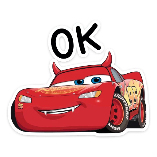 👌 Стикер «Страшилки с Тачками» для Telegram