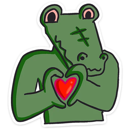 ❤️ Стикер «Кроко» для Telegram