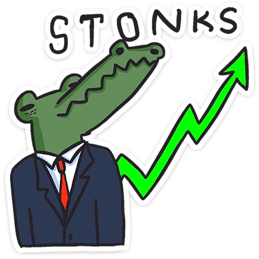📈 Стикер «Кроко» для Telegram