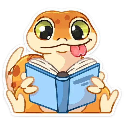 📚 Стикер «Круассанчик • Croissant gecko» для Telegram