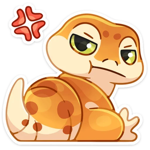 😐 Стикер «Круассанчик • Croissant gecko» для Telegram