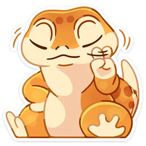 🙅‍♂ Стикер «Круассанчик • Croissant gecko» для Telegram