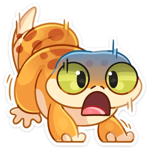 😱 Стикер «Круассанчик • Croissant gecko» для Telegram