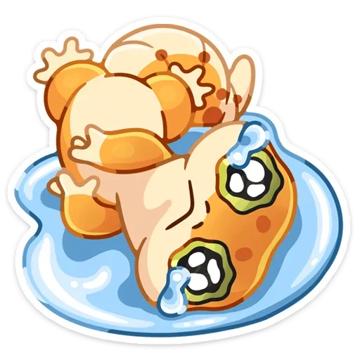 😭 Стикер «Круассанчик • Croissant gecko» для Telegram