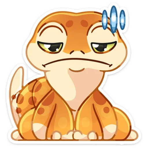 ☹ Стикер «Круассанчик • Croissant gecko» для Telegram