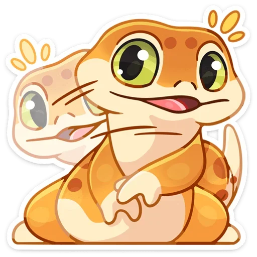 🤨 Стикер «Круассанчик • Croissant gecko» для Telegram