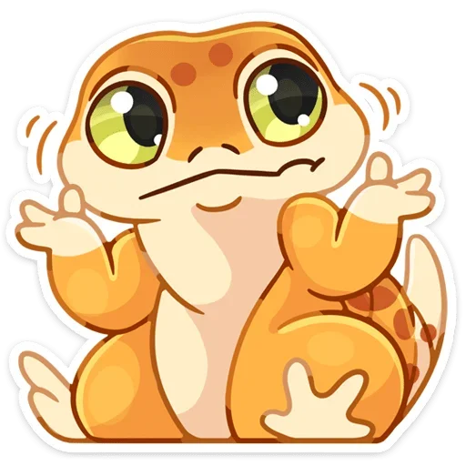 🤷‍♂ Стикер «Круассанчик • Croissant gecko» для Telegram