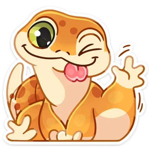 😉 Стикер «Круассанчик • Croissant gecko» для Telegram