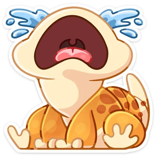 😭 Стикер «Круассанчик • Croissant gecko» для Telegram