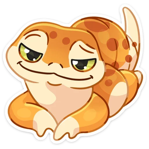 😕 Стикер «Круассанчик • Croissant gecko» для Telegram