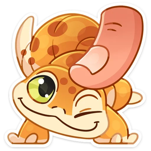😉 Стикер «Круассанчик • Croissant gecko» для Telegram