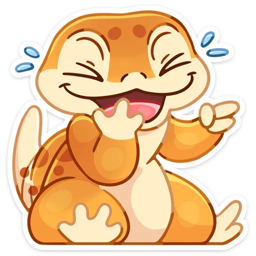 😂 Стикер «Круассанчик • Croissant gecko» для Telegram