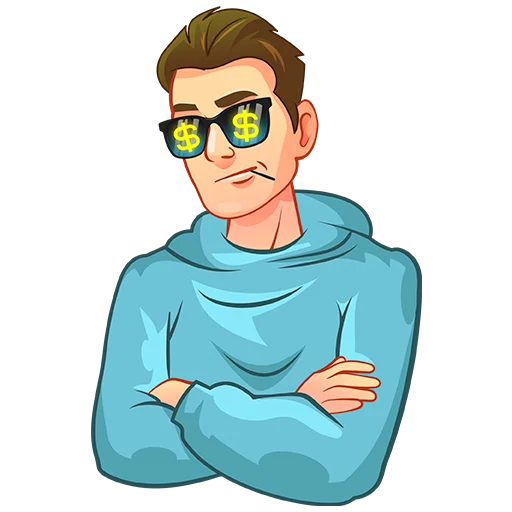😎 Стикер «Трейдер Марк» для Telegram