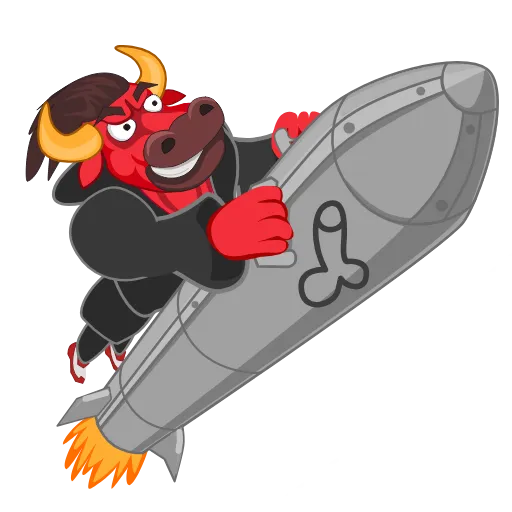 🚀 Стикер «Crypto Bull» для Telegram