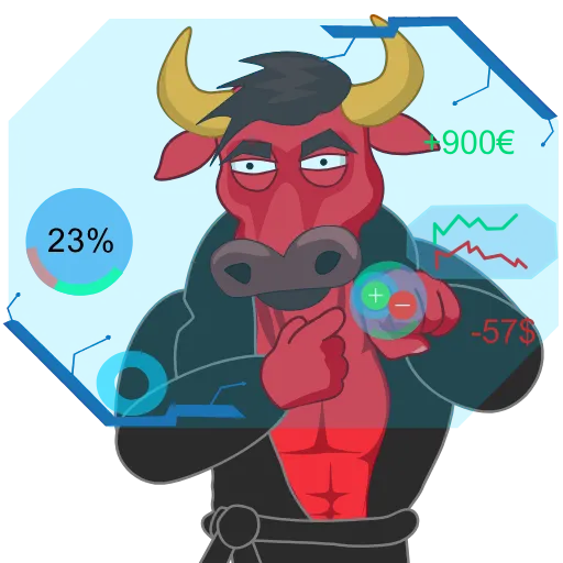 🤔 Стикер «Crypto Bull» для Telegram