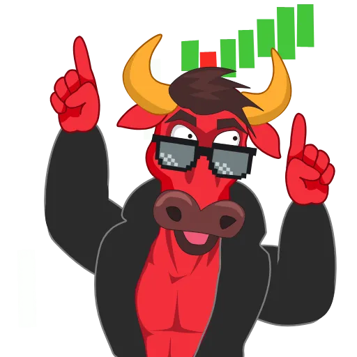 📈 Стикер «Crypto Bull» для Telegram
