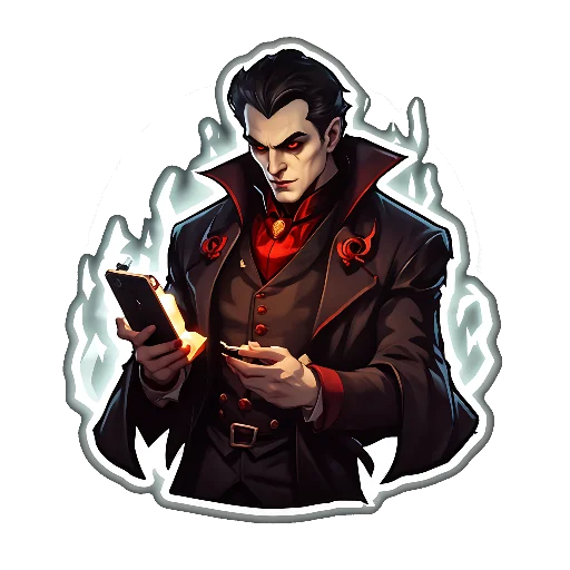 Стикерпак crypto dracula для Telegram — скачать