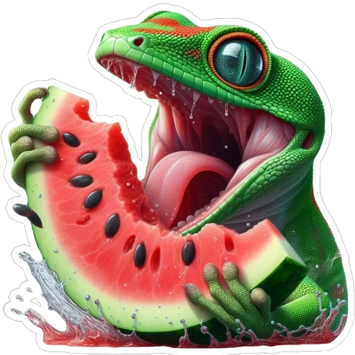 🍉 Стикер «Geckos» для Telegram