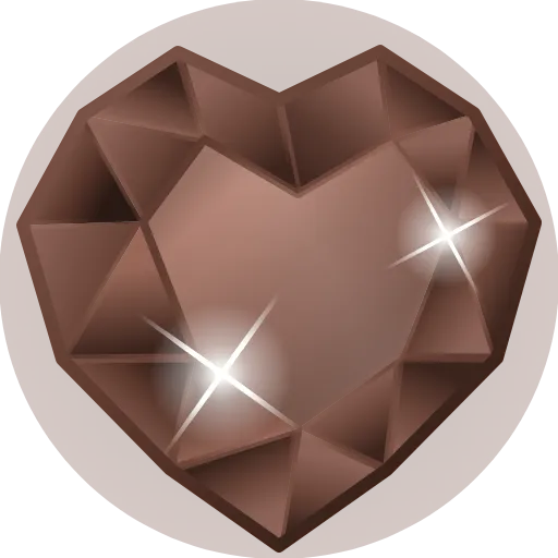 🤎 Эмодзи «Crystal Hearts ‍» для Telegram