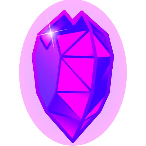 💜 Эмодзи «Crystal Hearts ‍» для Telegram