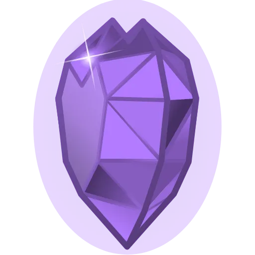 💜 Эмодзи «Crystal Hearts ‍» для Telegram